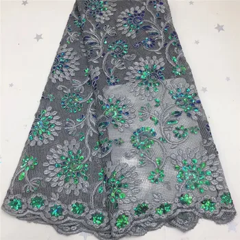 Nigerian Sequins Lace Fabrics For Wedding Dress African French Tulle Lace fabric 2020 gray/green High Quality Lace Material
Nigerian Sequins Lace Fabrics For Wedding Dress African French Tulle Lace fabric 2020 gray/green High Quality Lace Material
