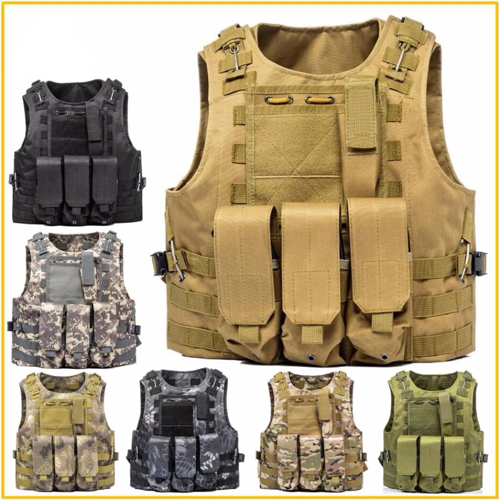 Airsoft Military Tactical Vest Molle Combat Assault Plate Carrier Tactical Vest 7 Colors CS Outdoor Clothing Hunting Vest
Airsoft Military Tactical Vest Molle Combat Assault Plate Carrier Tactical Vest 7 Colors CS Outdoor Clothing Hunting Vest