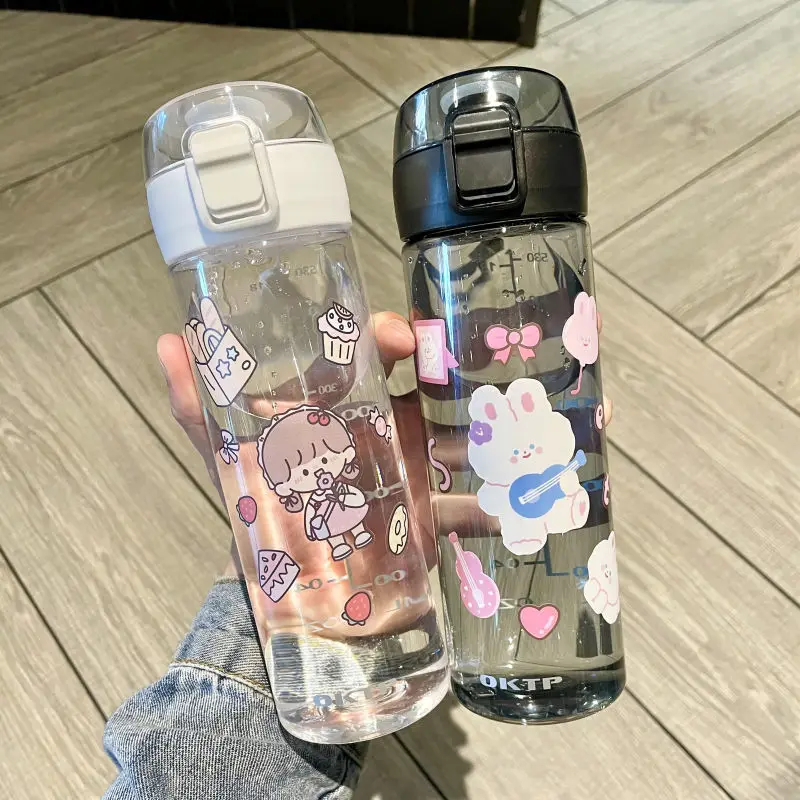 450/530 ML Water Bottles 15/18 Oz Water Cup Girls Students Male Plastic Drop-resistant with Tea Summer Water Bottle Sports Water
450/530 ML Water Bottles 15/18 Oz Water Cup Girls Students Male Plastic Drop-resistant with Tea Summer Water Bottle Sports Water