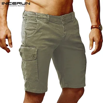 INCERUN 2020 Fashion Men Cargo Shorts Multi-pockets Solid Button Summer Streetwear Casual Knee Length Shorts Men Plus Size 5XL
INCERUN 2020 Fashion Men Cargo Shorts Multi-pockets Solid Button Summer Streetwear Casual Knee Length Shorts Men Plus Size 5XL
