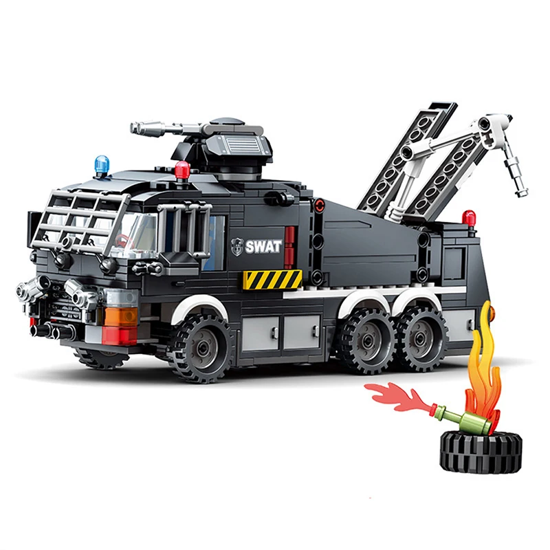 503pcs Military SWAT Series City Police water with cannon SWAT Vehicle Building Blocks Suitable For legoingly Army Toys For Kids
503pcs Military SWAT Series City Police water with cannon SWAT Vehicle Building Blocks Suitable For legoingly Army Toys For Kids