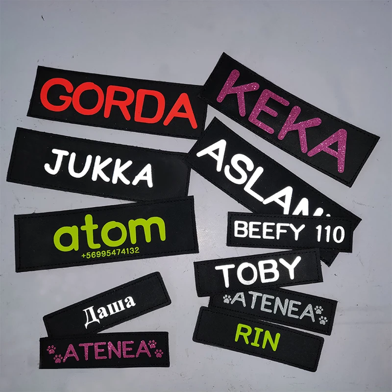 Dog ID Tag Custom Personalized Labels Name Logo Labels Reflective Luminous DIY Stickers for Dog Harness Labels Pets Supplies
Dog ID Tag Custom Personalized Labels Name Logo Labels Reflective Luminous DIY Stickers for Dog Harness Labels Pets Supplies