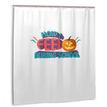 CHARM HOME How I Feel During School Pumpkin Lamp Plastic Shower Curtain 66x72 In Customized Bathroom Waterproof Polyester
CHARM HOME How I Feel During School Pumpkin Lamp Plastic Shower Curtain 66x72 In Customized Bathroom Waterproof Polyester