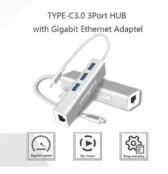 KawBrown 4 Ports Adapter Cable Type-C Hub USB-C to USB 3.0 3 Ports with RJ45 1000Mbps Aluminum Alloy Docking Station
KawBrown 4 Ports Adapter Cable Type-C Hub USB-C to USB 3.0 3 Ports with RJ45 1000Mbps Aluminum Alloy Docking Station