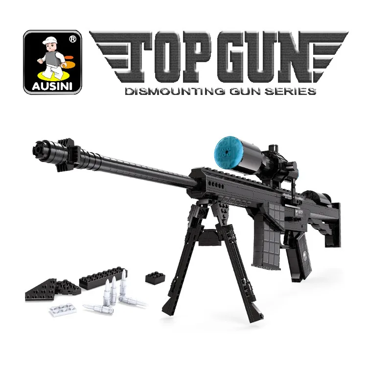 AUSINI 22707 527Pcs Military SWAT Police Sniper Rifle M107 Gun Weapon 1:1 Model Building Blocks Kit Kids Toys For Children
AUSINI 22707 527Pcs Military SWAT Police Sniper Rifle M107 Gun Weapon 1:1 Model Building Blocks Kit Kids Toys For Children