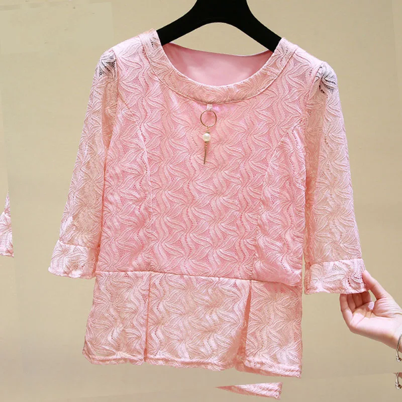 Blouses for women 2019 short sleeve plus size blouse white pink lace blouse shirts women femme women top blusas ladies tops 0015
Blouses for women 2019 short sleeve plus size blouse white pink lace blouse shirts women femme women top blusas ladies tops 0015