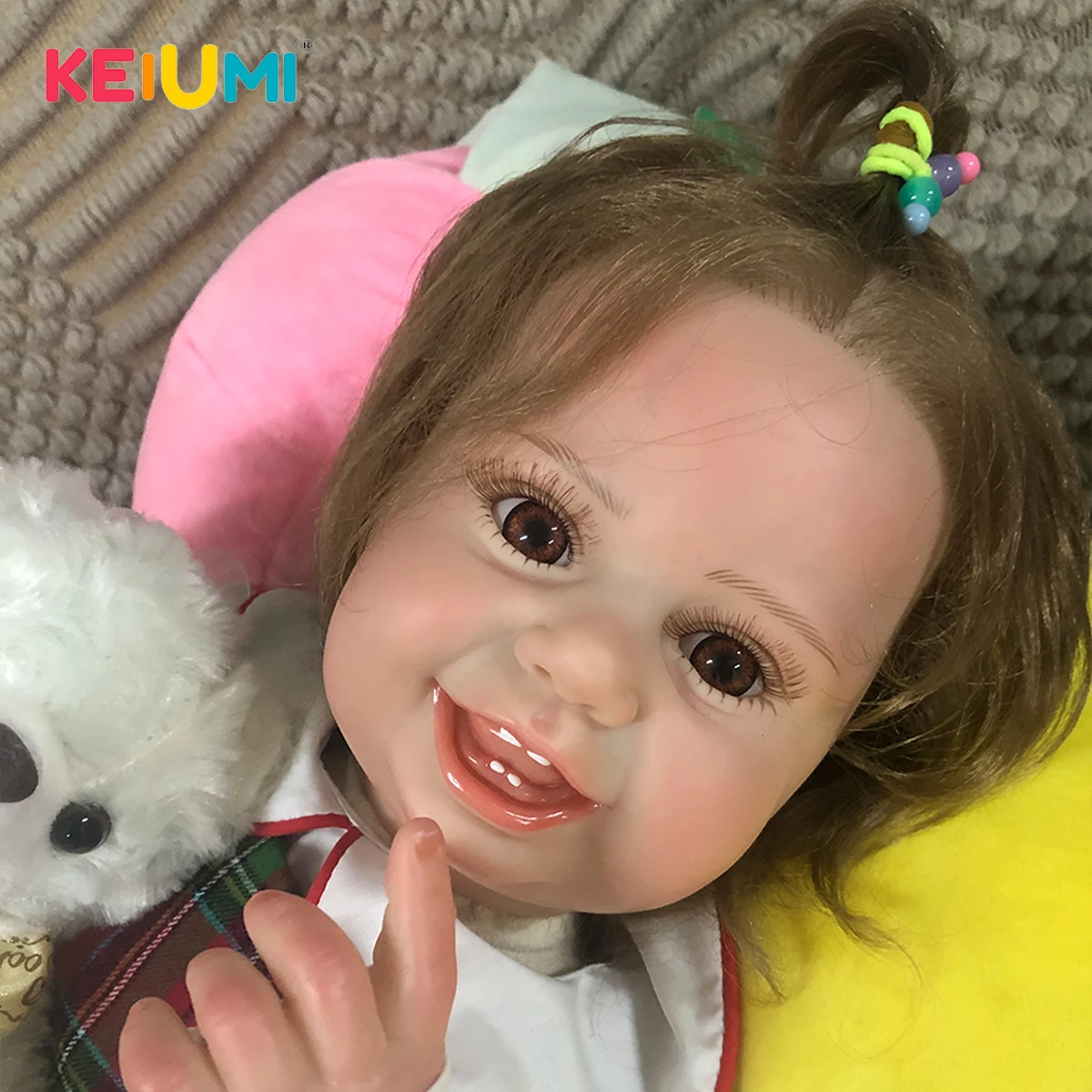 KEIUMI 27Inch New Arrival Light Brown Hair Reborn Baby Doll Red Checkered Overalls Dress Up For Collection Toy 
KEIUMI 27Inch New Arrival Light Brown Hair Reborn Baby Doll Red Checkered Overalls Dress Up For Collection Toy