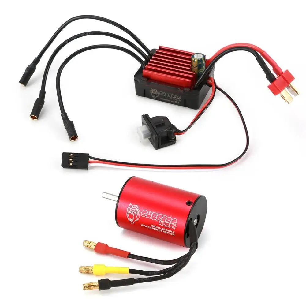 SURPASSHOBBY KK 2838 3600KV Brushless Motor with 35A Waterproof Speed Controler ESC for 2S 1:14 1:16 RC Racing Car Model
SURPASSHOBBY KK 2838 3600KV Brushless Motor with 35A Waterproof Speed Controler ESC for 2S 1:14 1:16 RC Racing Car Model