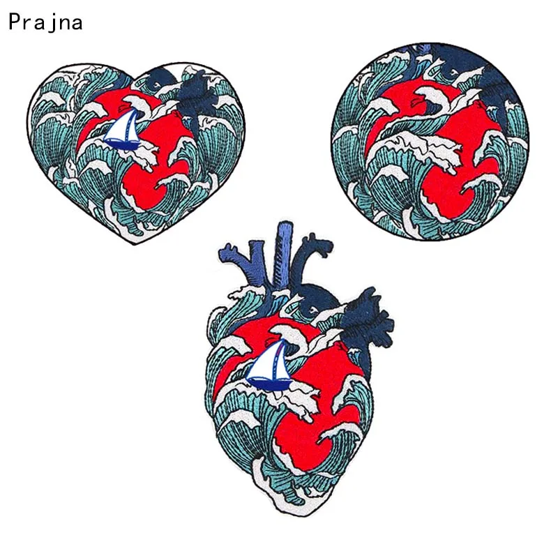 Prajna Cartoon Wave Red Heart Patches Embroidered Patches For Clothing Iron On Human Organs Patches On Clothes Stripes Badge DIY
Prajna Cartoon Wave Red Heart Patches Embroidered Patches For Clothing Iron On Human Organs Patches On Clothes Stripes Badge DIY
