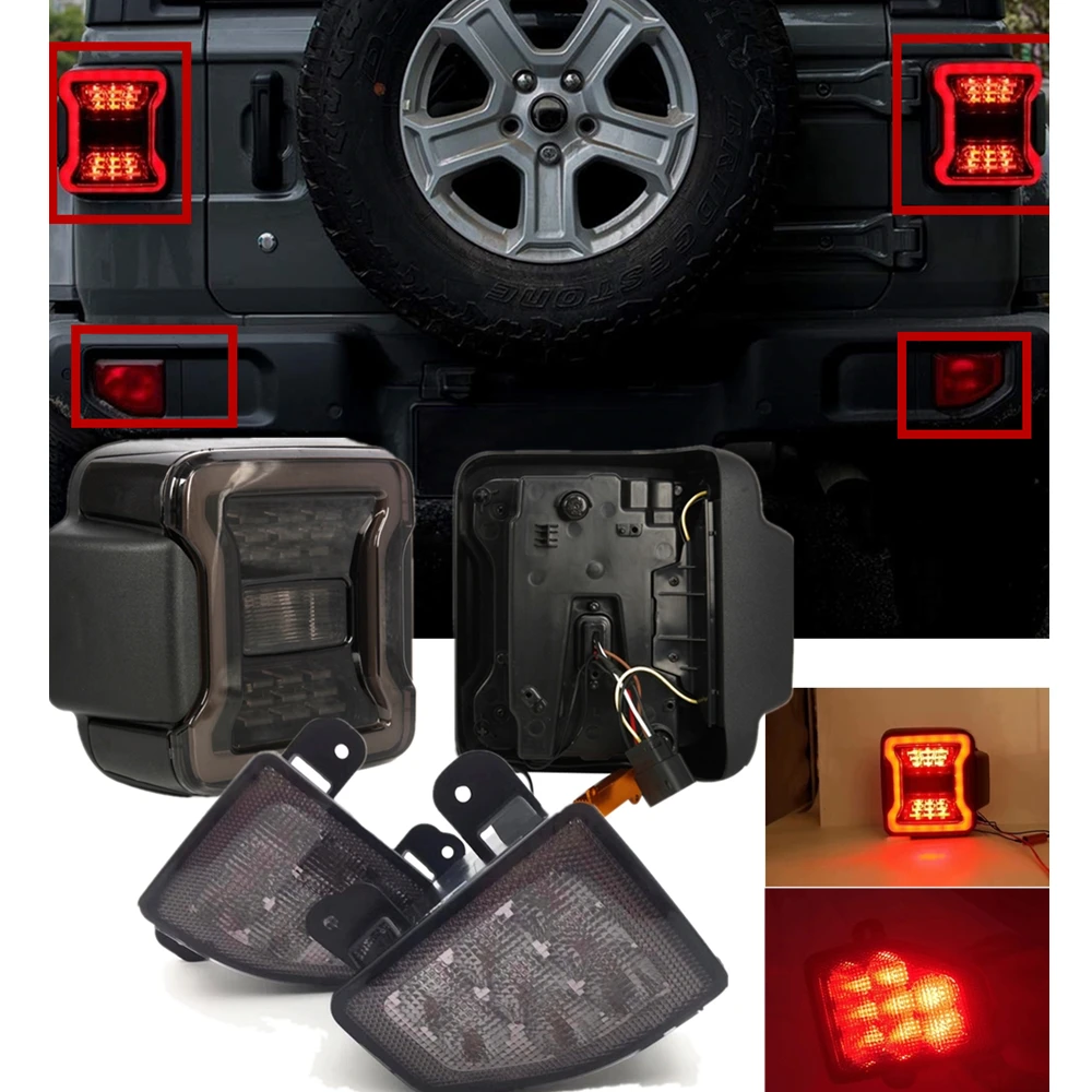 for Jeep JL Led Tail Lights Parking Reverse Brake Lights With Rear Bumper Light Combo for Jeep Wrangler JL 2018 2019 accessories
for Jeep JL Led Tail Lights Parking Reverse Brake Lights With Rear Bumper Light Combo for Jeep Wrangler JL 2018 2019 accessories
