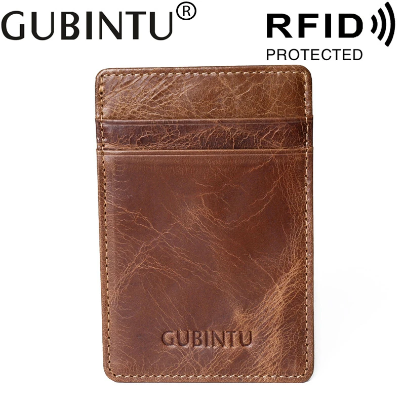 GUBINTU Anti-magnetic Multi-position Card Bag Multifunctional Head Layer Bullskin RFID Bank Card Bag Card Holder Free Shipping
GUBINTU Anti-magnetic Multi-position Card Bag Multifunctional Head Layer Bullskin RFID Bank Card Bag Card Holder Free Shipping