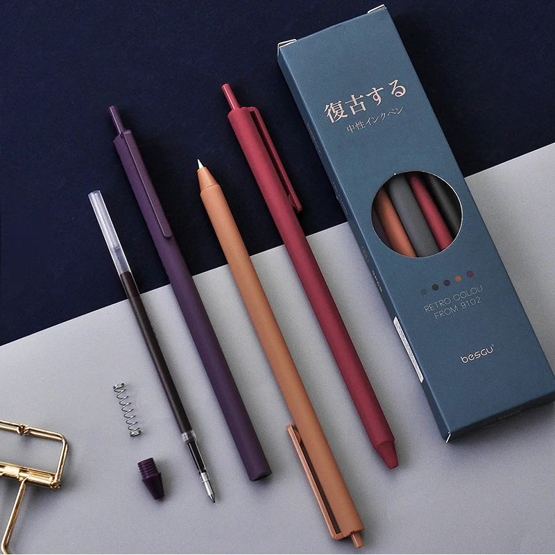 Gel Pen 5pcs/set 0.5mm Refill 10 Colors Retro Gel Pen Triangle Design For School Office Stationery Supplies Student Gift
Gel Pen 5pcs/set 0.5mm Refill 10 Colors Retro Gel Pen Triangle Design For School Office Stationery Supplies Student Gift