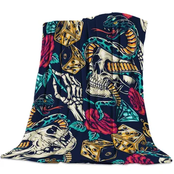 Skull Rose Viper Street Printed Flannel Blanket Soft Throw Blanket Machine Washable Blankets for Beds
Skull Rose Viper Street Printed Flannel Blanket Soft Throw Blanket Machine Washable Blankets for Beds