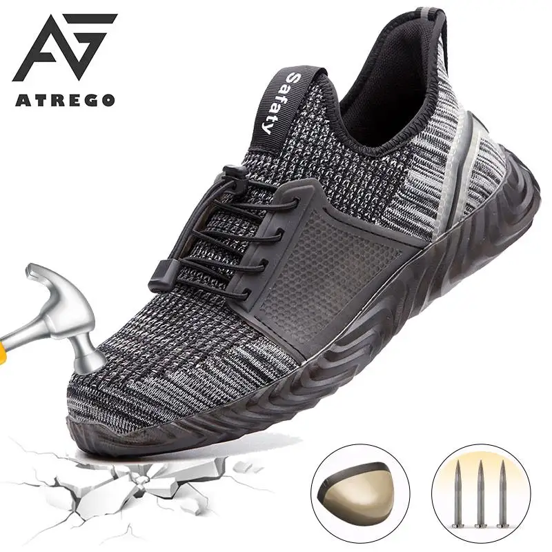 AtreGo Men Lightweight Fly Woven Safety Boots Steel Toe Cap Construction Protective Footwear Anti-Smash Work Walking Shoes
AtreGo Men Lightweight Fly Woven Safety Boots Steel Toe Cap Construction Protective Footwear Anti-Smash Work Walking Shoes