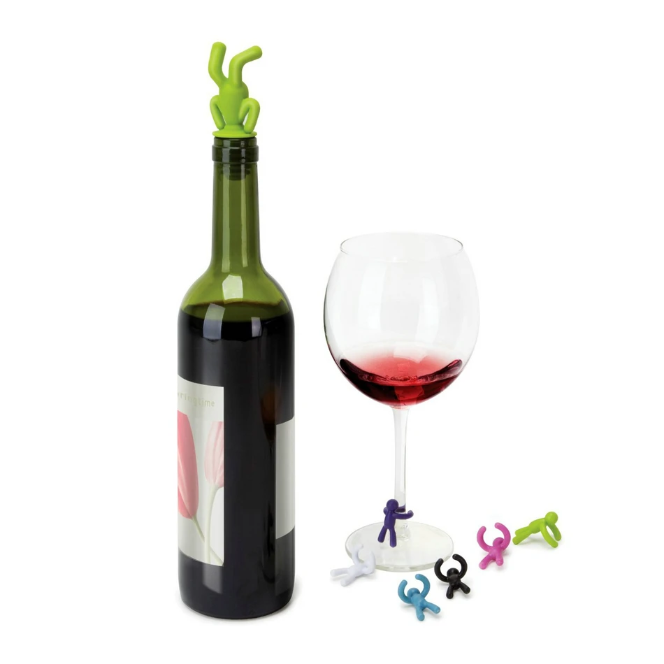 Food Grade Silicone Cap Wine Bottle Stopper Family Bar Preservation Tools With Goblet Glass Marker
Food Grade Silicone Cap Wine Bottle Stopper Family Bar Preservation Tools With Goblet Glass Marker