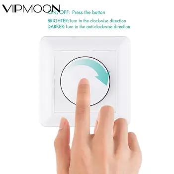 Wall Mounted LED Dimmer On/Off Switch Adjustable 0-100% 220-240V Rotary Dimmable 2-Way for Led Bulb Ceiling Light 50/60Hz 
Wall Mounted LED Dimmer On/Off Switch Adjustable 0-100% 220-240V Rotary Dimmable 2-Way for Led Bulb Ceiling Light 50/60Hz