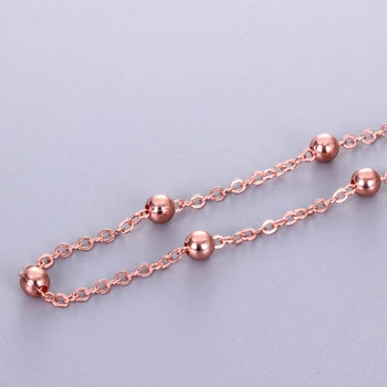 Jewelry Accessories 2MM Rose Gold Copper Bead Necklace, Bulk Jewelry Chain for DIY 
Jewelry Accessories 2MM Rose Gold Copper Bead Necklace, Bulk Jewelry Chain for DIY