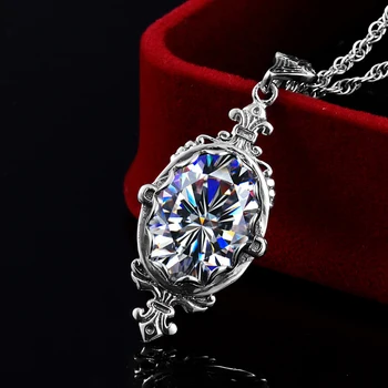 Genuine 925 Sterling Silver Pendant Women Vintage Elegant Clear Zircon Flower Carved Oval Gemstone Grandee Style Fine Jewelry 
Genuine 925 Sterling Silver Pendant Women Vintage Elegant Clear Zircon Flower Carved Oval Gemstone Grandee Style Fine Jewelry