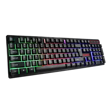 104 Key Suspension Cap Rainbow Backlit Mechanical Feel USB Wired Gaming Keyboard for Computer PC Laptop
104 Key Suspension Cap Rainbow Backlit Mechanical Feel USB Wired Gaming Keyboard for Computer PC Laptop