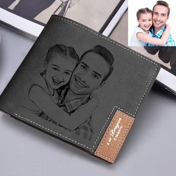 Wallet Men's Custom Photo Engraving Short Wallet Brown Personalized Minimalist Compact Wallet Custom Gift for Men Him Husband
Wallet Men's Custom Photo Engraving Short Wallet Brown Personalized Minimalist Compact Wallet Custom Gift for Men Him Husband