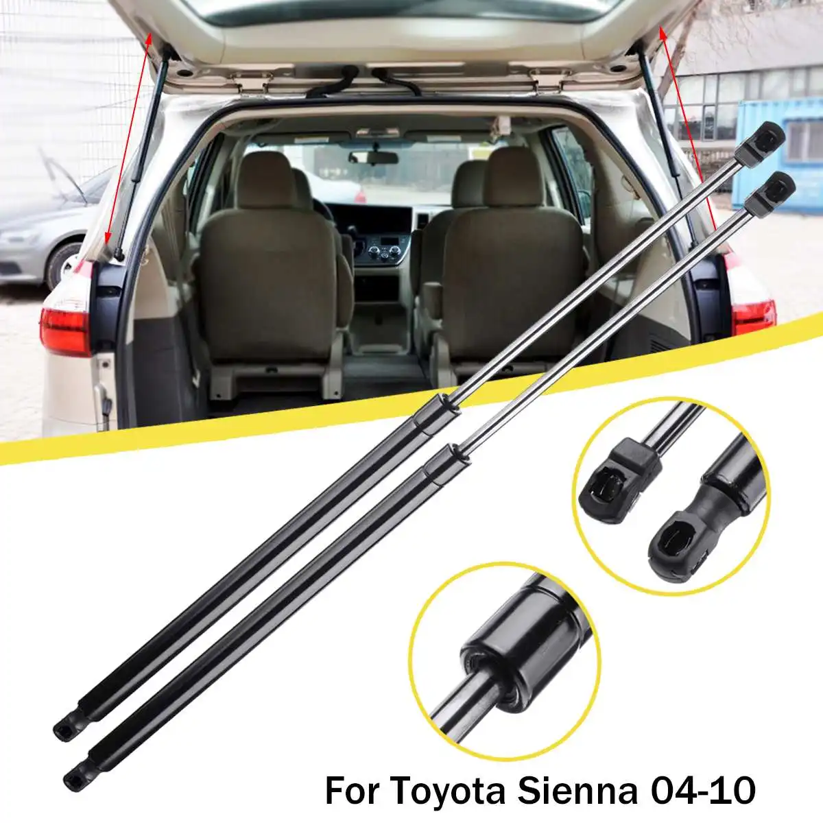 Pair Tailgate Trunk Lift Supports Strut Arm Damper Rod for Outlander 15-18