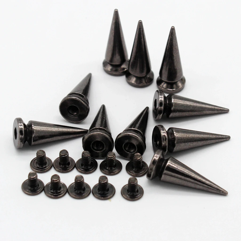 10 Sets 25mm Cone Studs Screwback DIY Cool Punk Garment Rivets 10 Sets 25mm Cone Studs Screwback DIY Cool Punk Garment Rivets