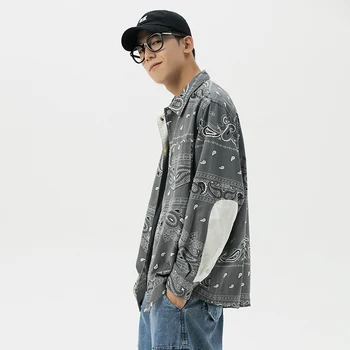 Men Retro pattern Fashion Cashew Flowers Casual Long Sleeve Shirt Male streetwear Hip Hop Loose Dress Shirts
Men Retro pattern Fashion Cashew Flowers Casual Long Sleeve Shirt Male streetwear Hip Hop Loose Dress Shirts