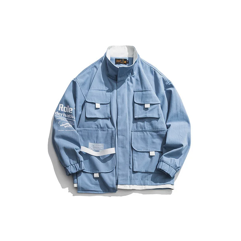 2019 New Style Japanese-style Trend Multi-pockets Tooling Jacket Men's Autumn And Winter Mock Two-Piece Stand Collar Coat MEN'S
2019 New Style Japanese-style Trend Multi-pockets Tooling Jacket Men's Autumn And Winter Mock Two-Piece Stand Collar Coat MEN'S
