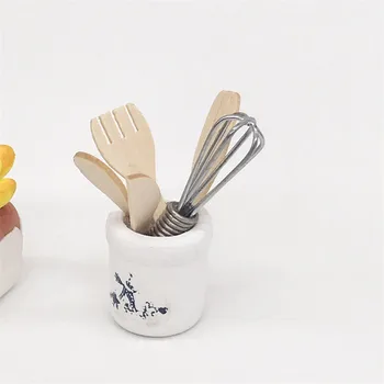 Simulation 1:12 Accessories Wooden Kitchen Fork Metal Whisk Jar Set Dollhouse Miniatures Whisk Spatula Fork Set Kitchen Toys
Simulation 1:12 Accessories Wooden Kitchen Fork Metal Whisk Jar Set Dollhouse Miniatures Whisk Spatula Fork Set Kitchen Toys