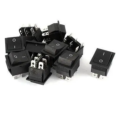 AC 250V 16A 125V 20A 6 Termials DPDT ON/OFF 2-Position Rocker Switch Black 10Pcs
AC 250V 16A 125V 20A 6 Termials DPDT ON/OFF 2-Position Rocker Switch Black 10Pcs