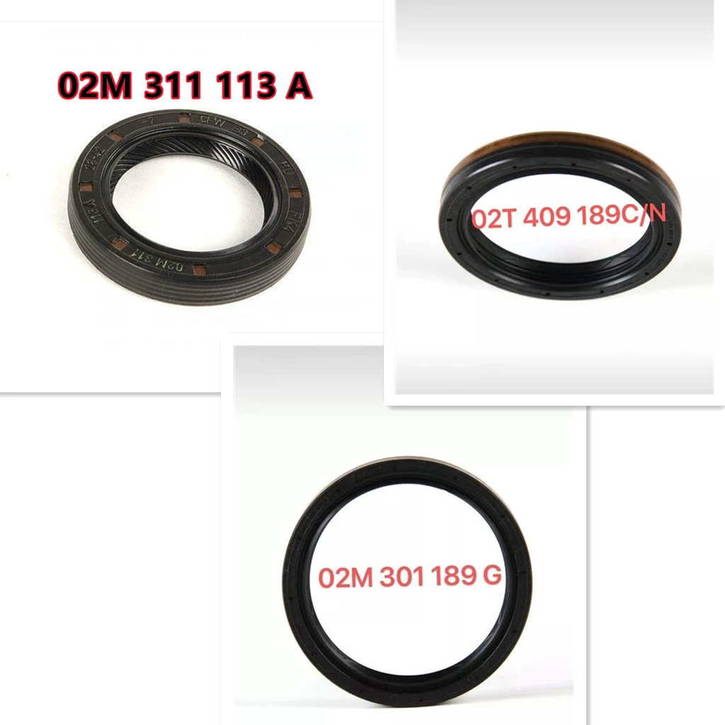 New 3pcs Gearbox Oil Seal Set For VW Golf Bora Beetle Audi A3 TT 02M311113 02T419189 02M301189 
New 3pcs Gearbox Oil Seal Set For VW Golf Bora Beetle Audi A3 TT 02M311113 02T419189 02M301189