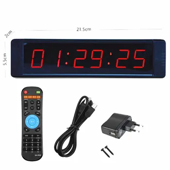 8.2inch Remote control LED display electronic clock stopwatch interval timer precision wall clock for school gym training timer
8.2inch Remote control LED display electronic clock stopwatch interval timer precision wall clock for school gym training timer