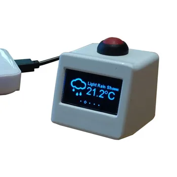 WiFi Weather Station Wifi Thermometer Clock Display Temperature Humidity ESP8266 + Power Cable
WiFi Weather Station Wifi Thermometer Clock Display Temperature Humidity ESP8266 + Power Cable