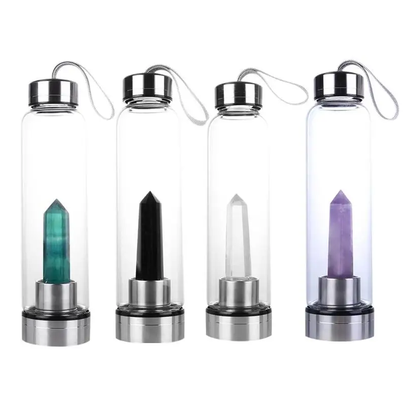 Natural Crystal Water Quartz Bottle Wide Scope of Application Practical Economy Energy Obelisk Wand Healing Glass Drink Cups
Natural Crystal Water Quartz Bottle Wide Scope of Application Practical Economy Energy Obelisk Wand Healing Glass Drink Cups