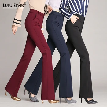 Spring Autumn Plus Size Flare Pants OL Women Ladies Office High Waist Pocket Straight Pants Work Wear Trousers Pantalon Mujer
Spring Autumn Plus Size Flare Pants OL Women Ladies Office High Waist Pocket Straight Pants Work Wear Trousers Pantalon Mujer