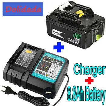 18V 8.8Ah Rechargeable Battery 8800mah Li-Ion Battery Replacement Power Tool Battery for MAKITA BL1880 BL1860 BL1830+3A Charger
18V 8.8Ah Rechargeable Battery 8800mah Li-Ion Battery Replacement Power Tool Battery for MAKITA BL1880 BL1860 BL1830+3A Charger