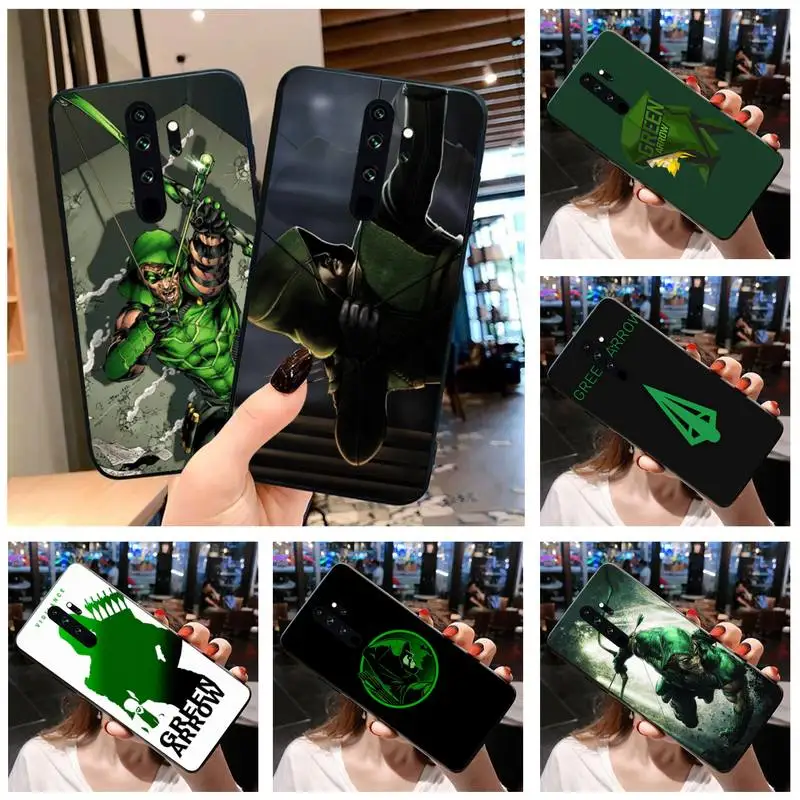 Фото Чехол для телефона с зеленой стрелкой Redmi Note 9 8T 8A 7 6 6A Go Pro Max K20 K30 - купить
