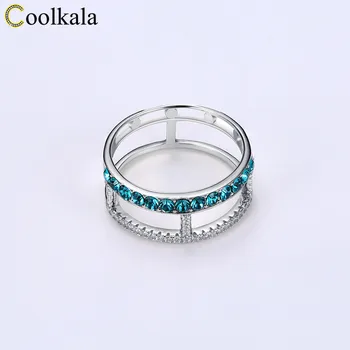 Coolkala Use crystal sterling silver hollow-out bracelet fashion women's ring 
Coolkala Use crystal sterling silver hollow-out bracelet fashion women's ring
