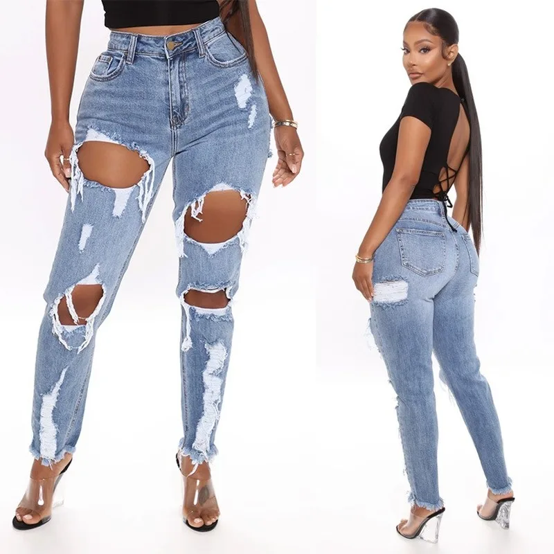 Woman's Jeans Woman Feminina High Waist Jeans Fashion Women Jeans Denim Hole Female High Waist Stretch Slim Sexy Pencil Pant
Woman's Jeans Woman Feminina High Waist Jeans Fashion Women Jeans Denim Hole Female High Waist Stretch Slim Sexy Pencil Pant