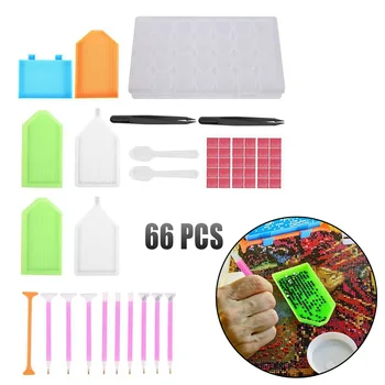 66pcs/set 5D Diamond Painting Tool Embroidery Kit Beginner DIY Art Accessories Orange Drill Disc Black Tweezers
66pcs/set 5D Diamond Painting Tool Embroidery Kit Beginner DIY Art Accessories Orange Drill Disc Black Tweezers