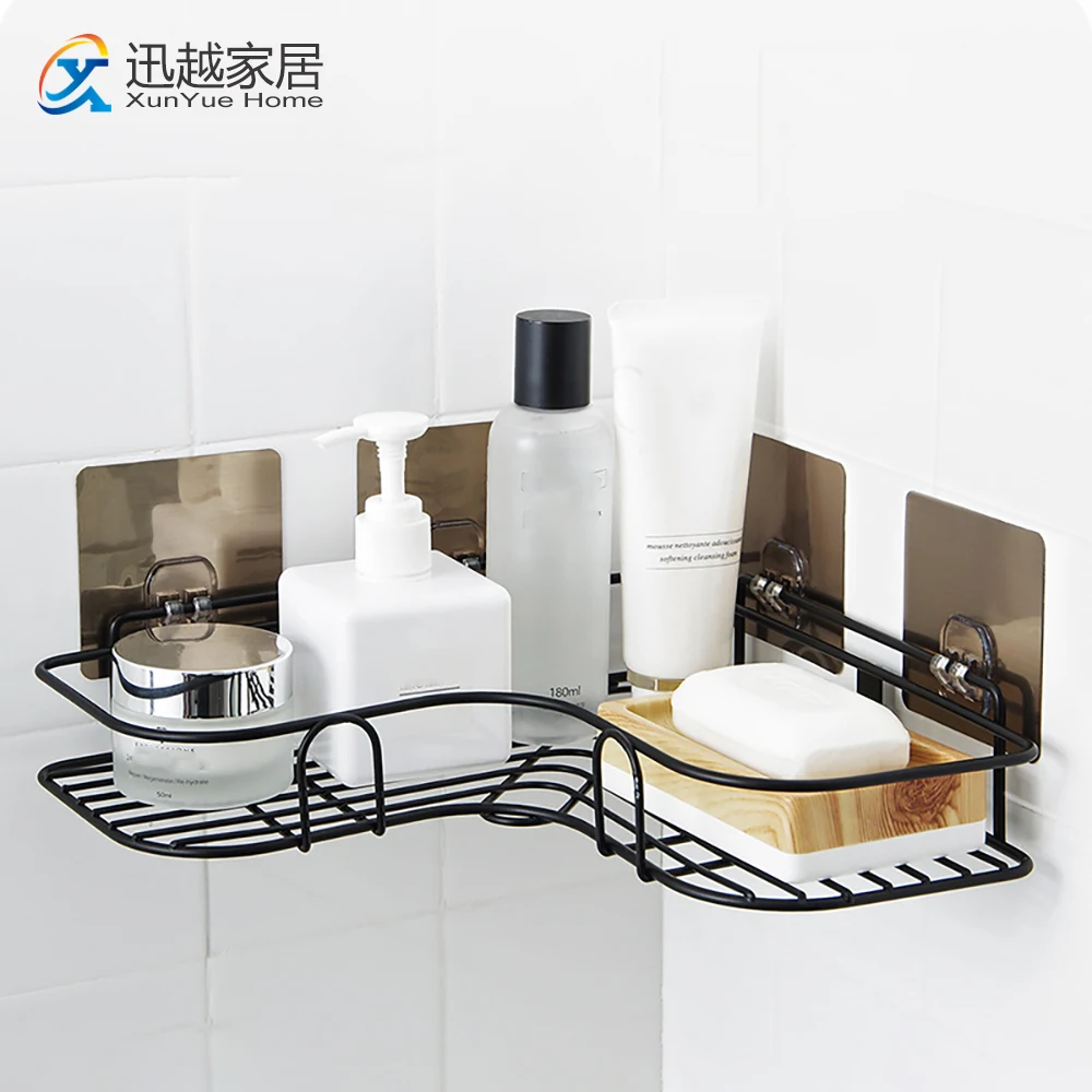 Punch-Free Black Aluminum Shower Shampoo Holder Wall Corner Organizer Rack Bathroom Kitchen Accessories Set 00BS0103 Shelves
Punch-Free Black Aluminum Shower Shampoo Holder Wall Corner Organizer Rack Bathroom Kitchen Accessories Set 00BS0103 Shelves
