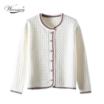 White/Black Cropped Cardigan 2020 Fashion Designer Autumn Round Neck Twist Sweater Cardigan Cute Knitting Top Outwear C-159
White/Black Cropped Cardigan 2020 Fashion Designer Autumn Round Neck Twist Sweater Cardigan Cute Knitting Top Outwear C-159