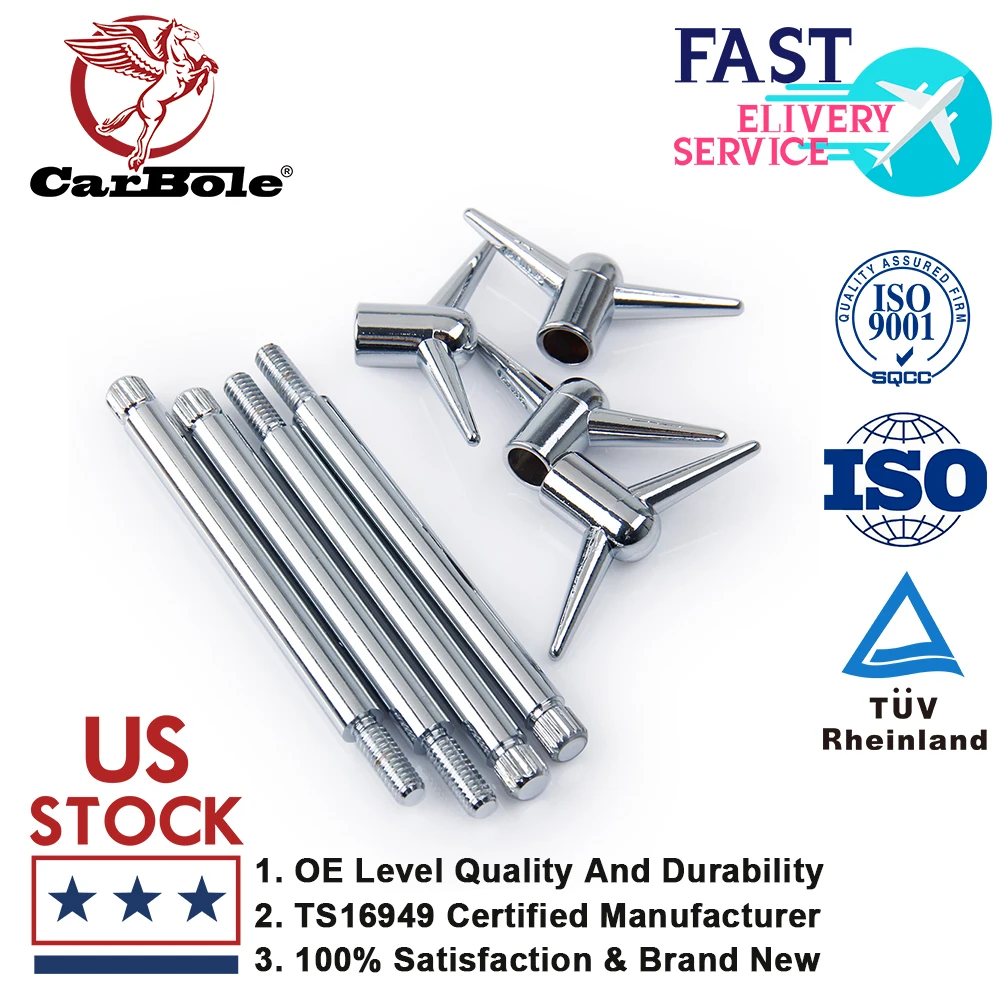 Carbole 4pcs 4" Long Chrome Valve Cover Deluxe T-Bar Wing Nuts Bolts Studs 1/4"-20 Fits Chevy V8
Carbole 4pcs 4" Long Chrome Valve Cover Deluxe T-Bar Wing Nuts Bolts Studs 1/4"-20 Fits Chevy V8