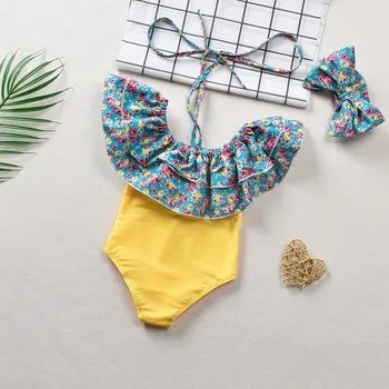Children's Swimwear Summer Toddler Baby Girls Floral Bikini One-Piece Swimwear Headband Kids Girls Holiday Beachwear Set
Children's Swimwear Summer Toddler Baby Girls Floral Bikini One-Piece Swimwear Headband Kids Girls Holiday Beachwear Set