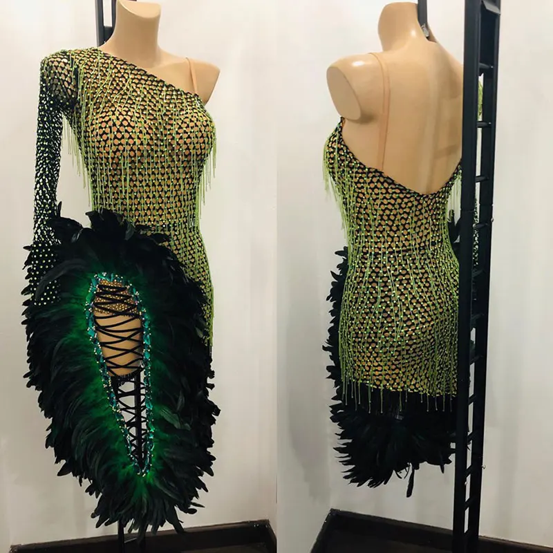 2019 NEW Latin dance dress feather beaded tassel stage costume ladin dance competition dresses ChaCha tango rumba dance costume
2019 NEW Latin dance dress feather beaded tassel stage costume ladin dance competition dresses ChaCha tango rumba dance costume