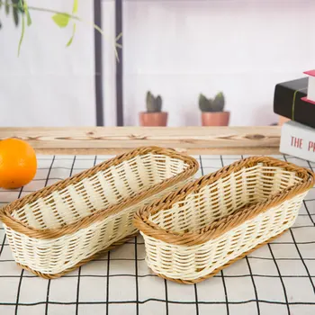 1pc Rectangular Imitation Rattan Basket Woven Plate Basket Plastic Basket for Kitchen Home 30x11x7cm/28x11x7cm/28x11x5cm
1pc Rectangular Imitation Rattan Basket Woven Plate Basket Plastic Basket for Kitchen Home 30x11x7cm/28x11x7cm/28x11x5cm