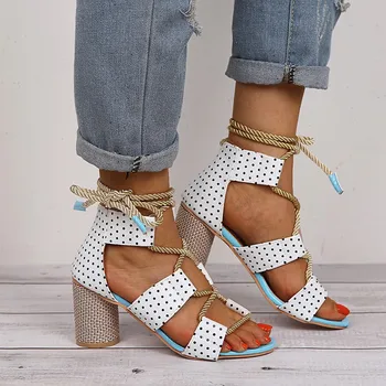 2020 Women Cross-tied Sandals Summer Multi-color Casual Dance Party Beach High-heeled Sandals Bohemia Gladiator Sandalias Mujer
2020 Women Cross-tied Sandals Summer Multi-color Casual Dance Party Beach High-heeled Sandals Bohemia Gladiator Sandalias Mujer