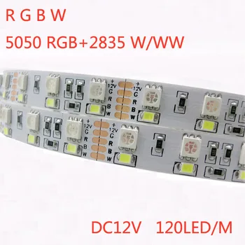 Double Row LED Strip SMD 5050 RGB + 2835 White / Warm White,120Leds/m ,5m/roll waterproof/non waterproof DC12V Super Bright
Double Row LED Strip SMD 5050 RGB + 2835 White / Warm White,120Leds/m ,5m/roll waterproof/non waterproof DC12V Super Bright
