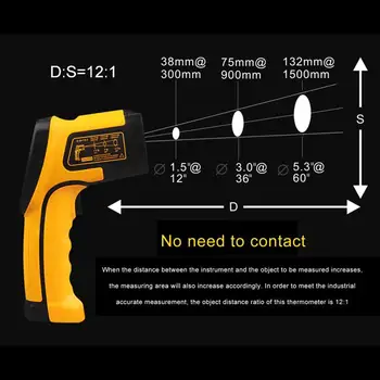 Infrared Thermometer Low Power Consumption Lcd Backlight Display Data Hold Function Laser Sign Display 1 Set
Infrared Thermometer Low Power Consumption Lcd Backlight Display Data Hold Function Laser Sign Display 1 Set