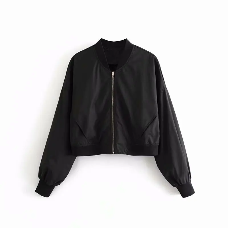 WT947 Autumn Simple Black Beige Color Short Design Long Sleeve Freight Jacket Coat
WT947 Autumn Simple Black Beige Color Short Design Long Sleeve Freight Jacket Coat